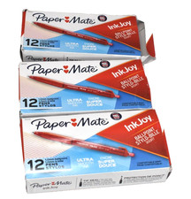 Paper Mate InkJoy 300RT Retractable Ballpoint Pens Medium Point Red Lot of 34