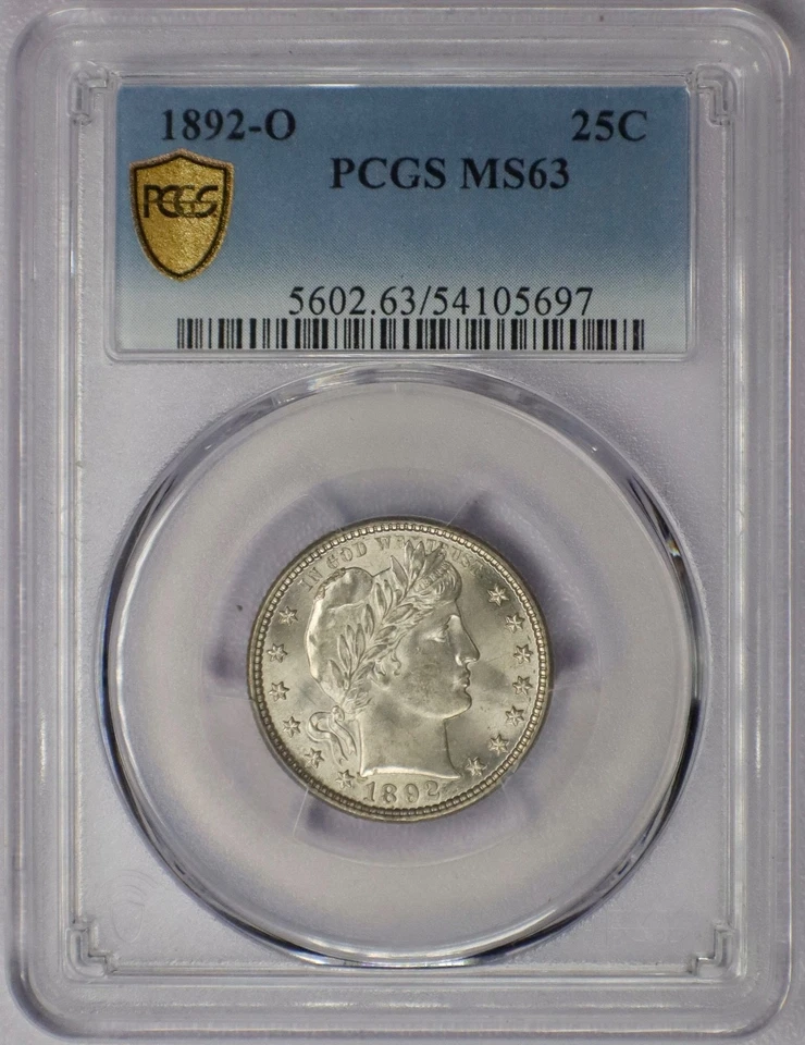 1892-O 25c Barber Quarter - PCGS MS 63 - Image 3 of 4