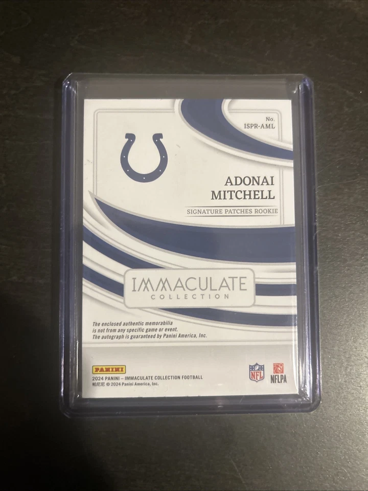 2024 Panini Immaculate Collection Adonai Mitchell 1 Of 1 !!!!!! - Image 2 of 2