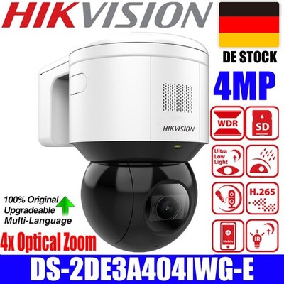 Hikvision 4MP DS-2DE3A404IWG-E 4X Zoom Speed Dome PoE IP Kamera 2-Wege Audio IR