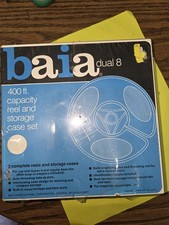 Vintage Baia Dual 8 400ft capacity reel and storage case sealed use for super 8