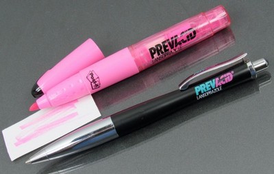 Prevacid Metal PEN + Pink Highlighter & Page Flags Drug Rep Pharmaceutical Promo