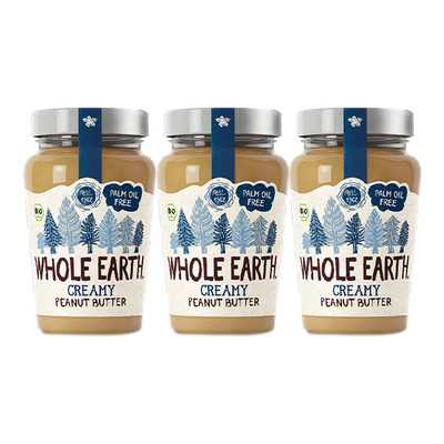 Whole Earth Bio Erdnuss Butter creamy, 340g, 3er Pack