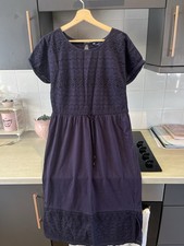 Next Women’s Navy Blue Crochet Lace Long Summer Dress Size 8