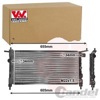 VAN Wezel KÜHler MotorkÜHlung FüR Opel Combo Corsa B Tigra 37002183 AB BJ 1993