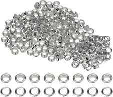 200 Set Kit Occhielli in Metallo 6Mm 1/4" Occhiello per Teloni Piccolo Con Foro 