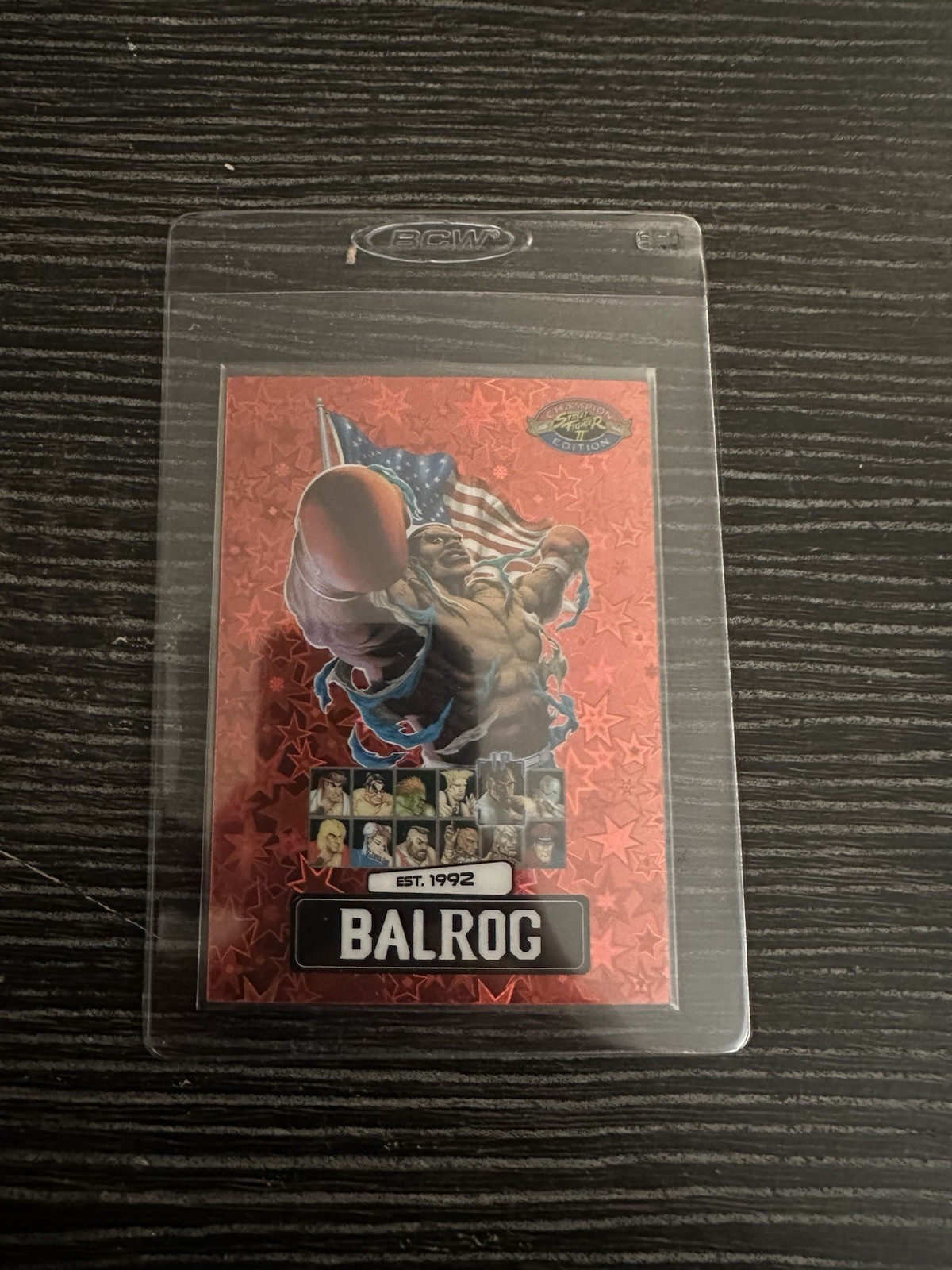 Street Fighter 2: Champion Edition PSA Promo Card Balrog Red Stars Parallel /100