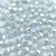400Pcs 4Mm Bicone Crystal Glass Beads Loose Spacer Beads Faceted Craft Beads for