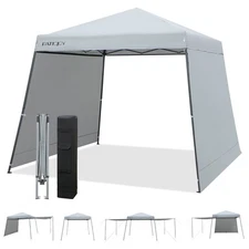 Patio 10x10FT Instant Pop-up Canopy Folding Tent w/Awnings & Sidewalls Outdoor