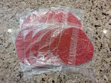 Hospeco 12 Pack Health Gards Cherry Deluxe Vinyl Deodorizing Urinal Screen Red