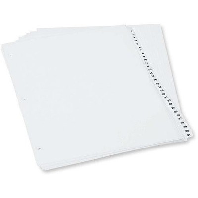 Oxford Poly Tab Index Divider PL21331W