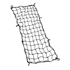 Small Cargo Net 30"x15" Stretches to 60"x30" with Thicken Hooks Natural Black