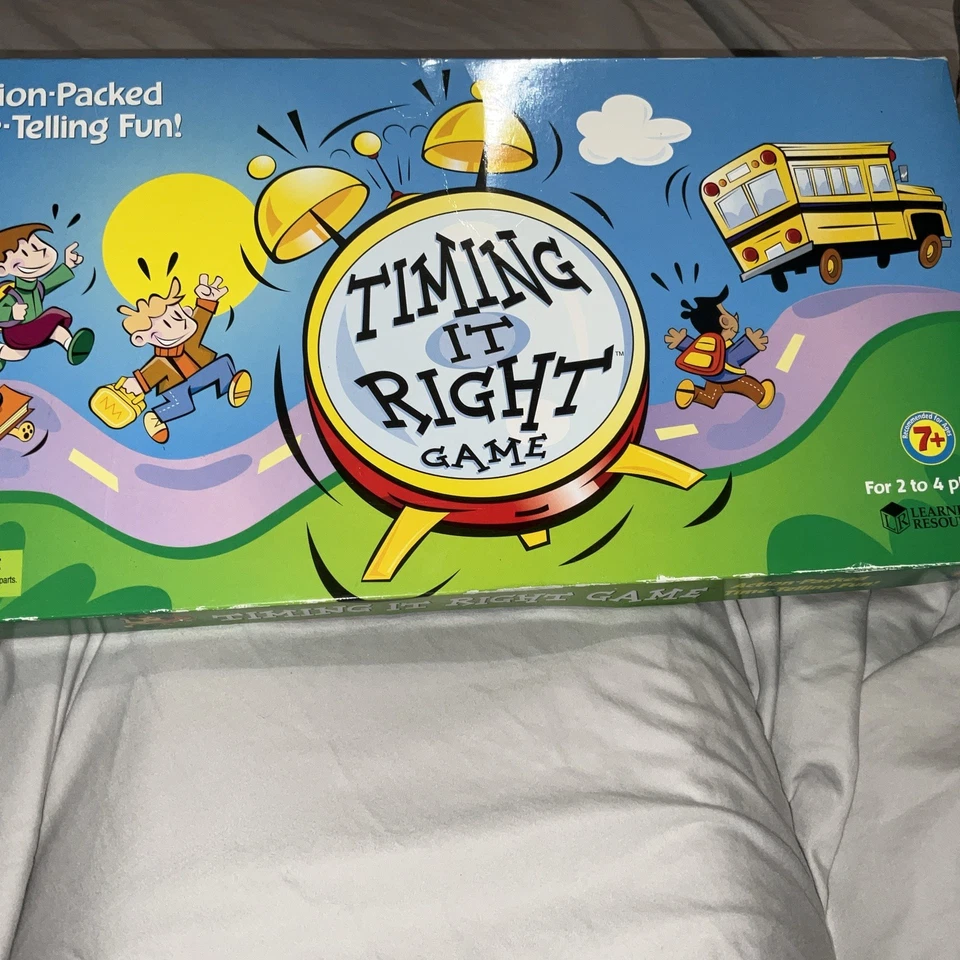 TIMING IT RIGHT Learning Resources Childrens Educational Board Game CompleteNice - Image 3 of 4