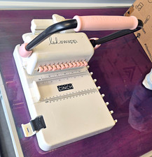 Heidi Swapp Cinch Book Binding Machine Punch Tool Pink & White