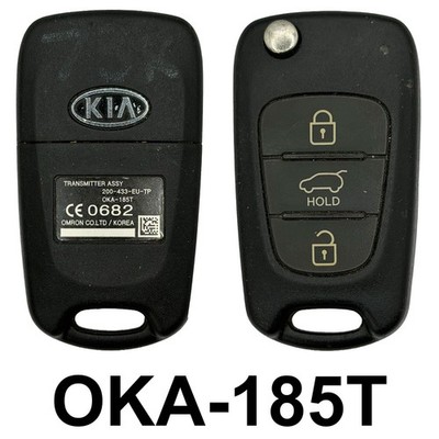GENUINE USED KIA CEED / VENGA 3 BUTTON REMOTE KEY FOB OKA-185T WORKING
