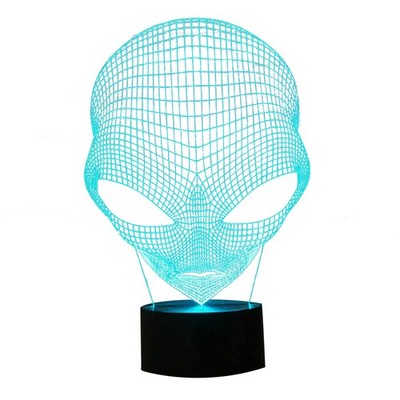 3D UFO ET Martian Alien 7 Color Change Led Table Lamp Night Light Touch Remote f