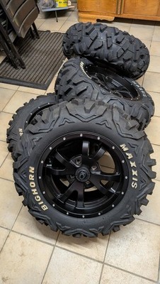 4x Original Maxxis Bighorn 26x10-14 Quad ATV Reifen NEUwertig'' inkl. Felge