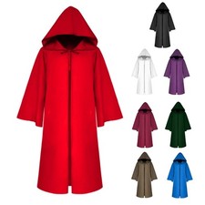 Adults Halloween Cape Cosplays Costume Fancy Party Wizard Witch Mantle Outfit
