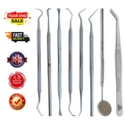 Dental Plaque Remover Kit Tartar Scraper & Teeth Cleaning Set Stainless Steel