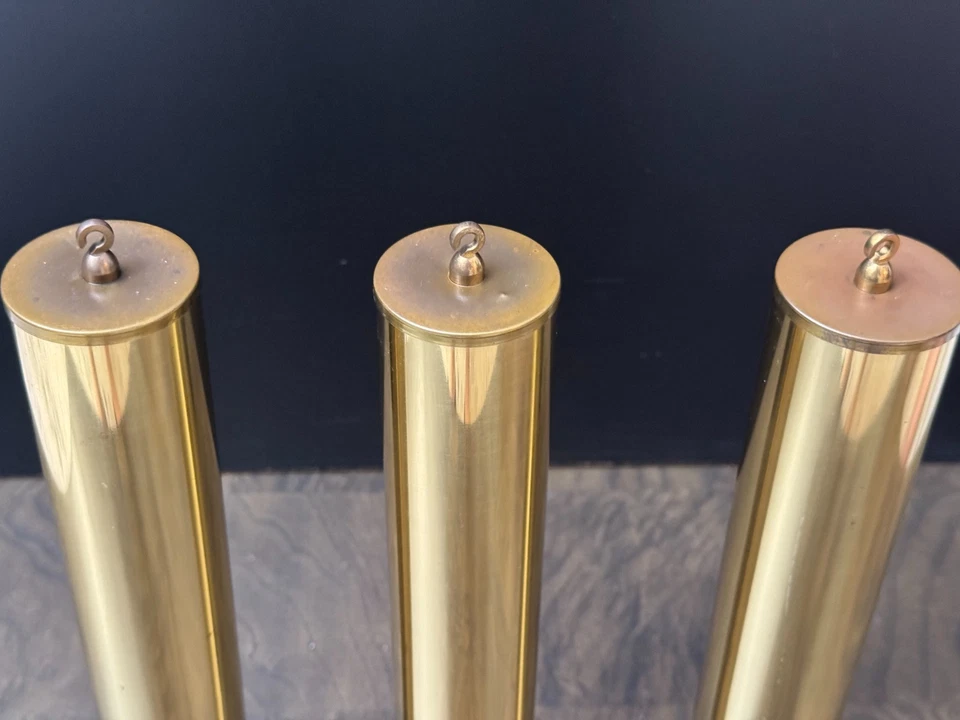 Emperor authentic Grandfather Clock Weights, 1970's set of 3 (4.6, 4.5, 6.10 lb) - Image 3 of 4
