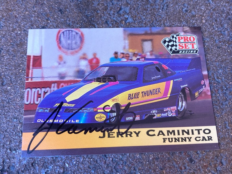 NHRA Jerry Caminito AUTOGRAPHED 1992 PRO SET #124 Racing FUNNY CAR Card SIGNED