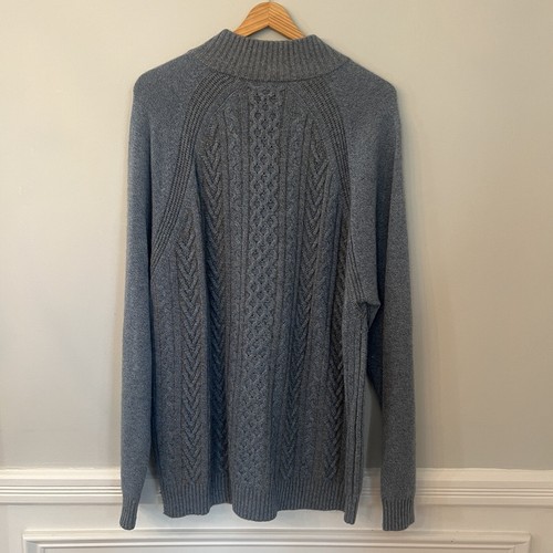 Suéter de Cachemira Patrick James Reserve Para Hombre Tejido de Pescador Pullover 1/4 Botón - Imagen 9 de 11