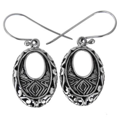 925 Sterlingsilber Bali Handarbeit Handwerk Sterling Ohrringe, 3/4''