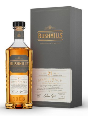 (270,24 /l) Bushmills 21 Jahre Single Malt Irish Whiskey 40% 0,7l Whisky Flasche
