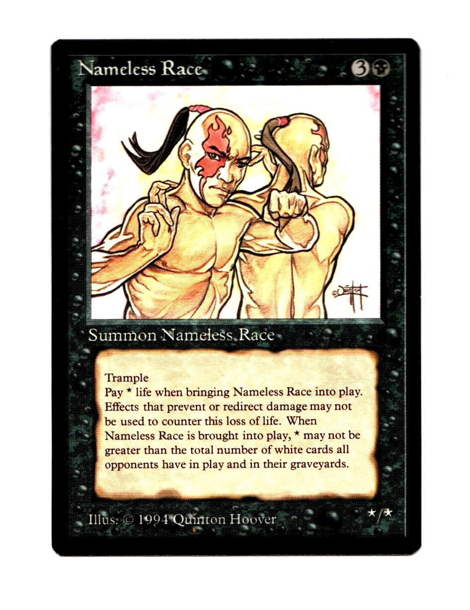 MTG Nameless Race SP/NM- The Dark Magic the Gathering ~ Free Shipping ~