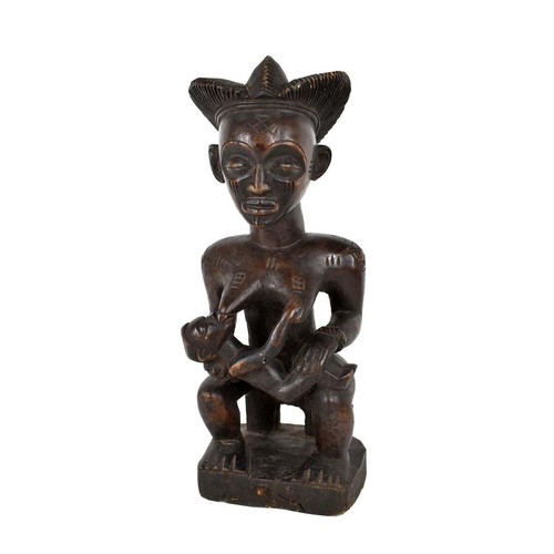 Figurine Chokwe Mère et Enfant Congo - Photo 1 sur 5