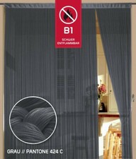 Thread Curtain 90cm x 240cm W x H Colour Grey in W1 Flame Retardant