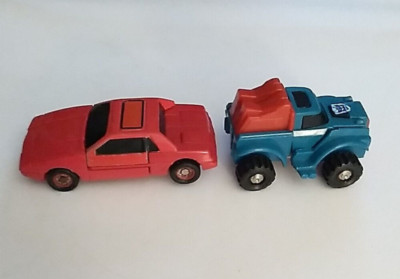 1984 /1985 Transformers G1 Mini-Vehicles Car Truck  Lot of 2 ( Parts or Repair )