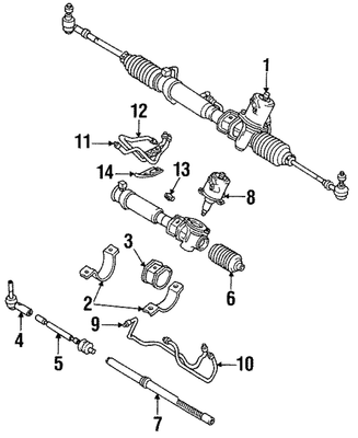 Genuine Mitsubishi Outer Tie Rod MB527650 for sale online | eBay