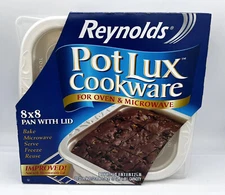 NEW Discontinued Reynolds Pot Lux Cookware for Oven Microwave 8 x 8 Pan with Lid