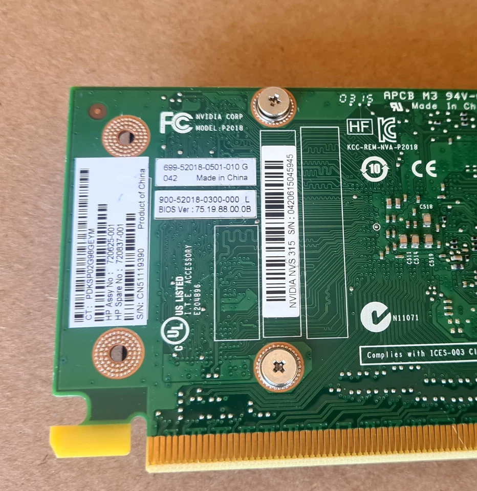 Graphic Card NVIDIA Nvs 315 1GB GDDR3 DMS-59 Pci-E x16 - Image 4 of 4