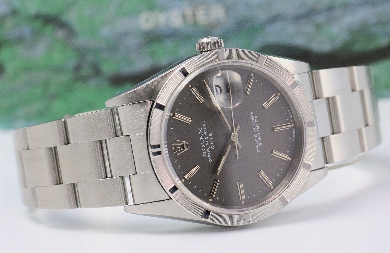 Bild 2 - Rolex Oyster Perpetual Date 34mm Automatik 15200 Grey Dial Dif20387 AVS18036 X