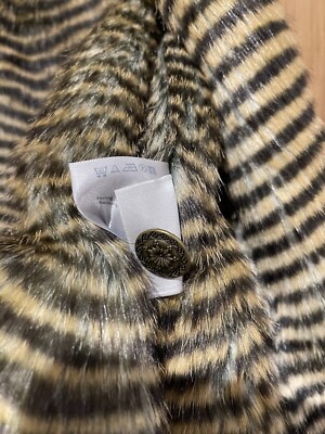 Gilet Fausse Fourrure Beige Marks & Spencer Per Una - Taille M, Occasion Très Bon état
