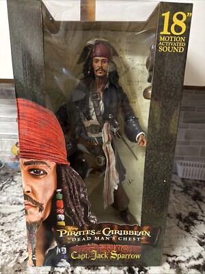 Captain Jack Sparrow NECA Pirates Of The Caribbean 18'' Figure New Reel Toys