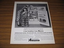 1963 Print Ad Amana Stor-Mor Refrigerators 2 Clowns