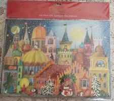 Caspari Advent 3D Pop-Up Calendar Cat's Castle New Sealed