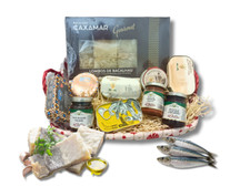 BOX REGALO - Cesto Gastronomico MARE & MONTI 2 con Baccalà 10 Prodotti