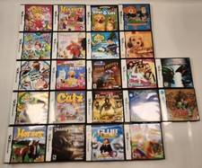 Lot of 22 Empty Nintendo DS Game Cartridge Cases Holder Storage w/ Paper Manuals