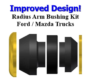 PAIR Front Suspension Radius Arm Kit Bronco Ranger Ford F-150 F-250 USA Bushings - Image 2 of 4