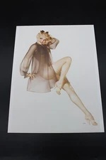 1945 Pinup Girl Picture by Varga- Sleepy Time Varga Girl Art 8.5 * 11