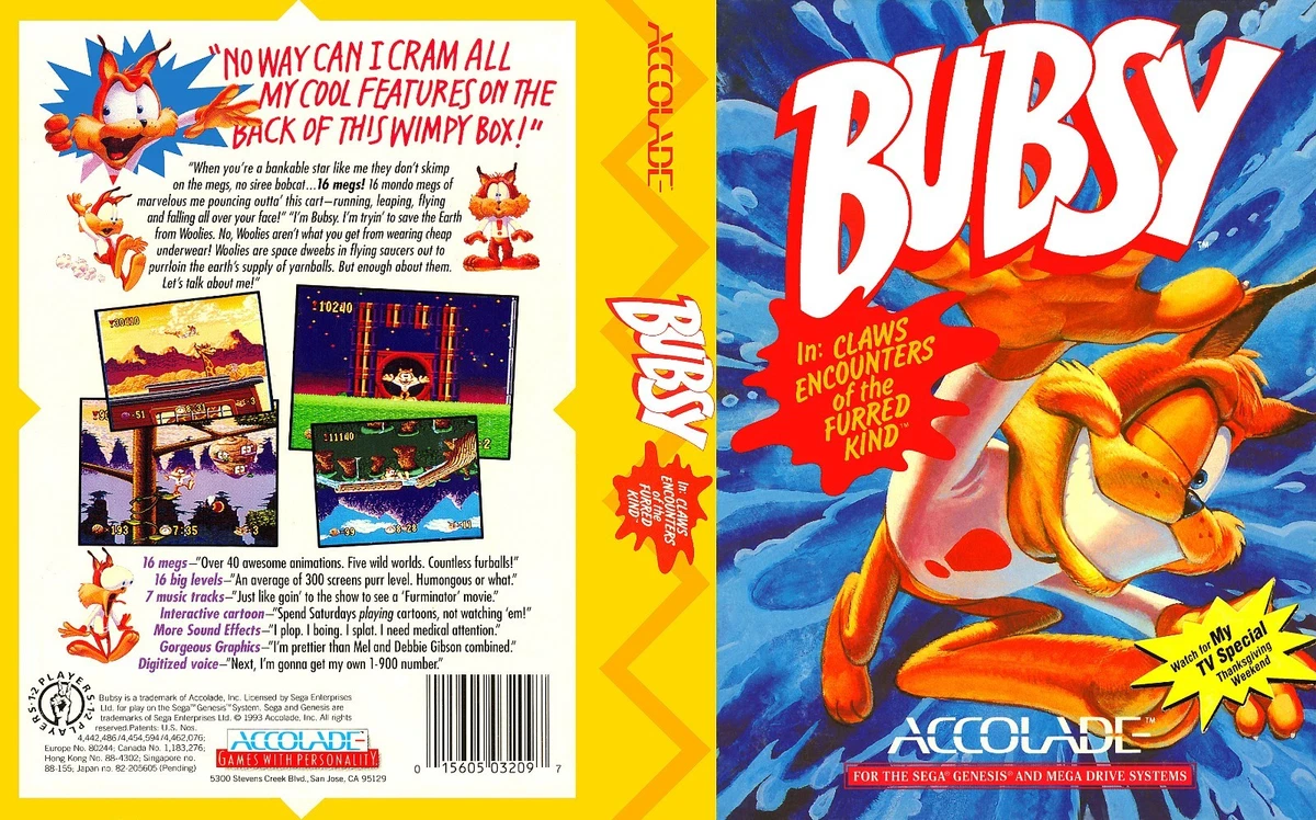 Bubsy best sale sega genesis