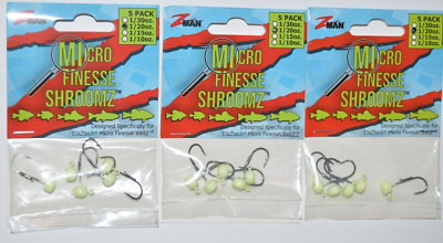 Teste Per Ned Rig Pesca Bass Z-Man Finesse ShroomZ - Jig Per Pesca A Basso, Esca Ned Rig, Colori E Dimensioni A Scelta Micro Finesse Jig Z-Man - Foto 3
