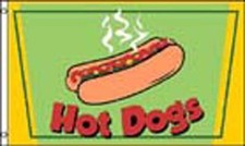 HOT DOGS 3 X 5 FLAG 410 advertize food retail banners sign new 3x5 flags fair