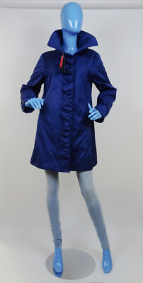 Hooded Water Repellent Blue Rain Coat Jacket M 8 10 Rainforest Raincoat Travel