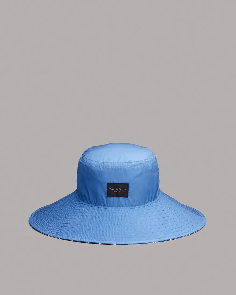 NEW rag & bone ADDISON CRUISE HAT REVERSIBLE BLUE RETRO  display picture 3