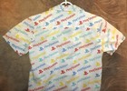 PlayStation Button Down Logo Shirt 100% Cotton Linen feel Medium CLEAN 2018 — photo 5